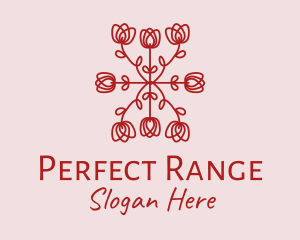 Red Rose Pattern logo design