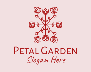 Red Rose Pattern logo design