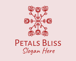 Red Rose Pattern logo design