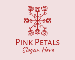 Red Rose Pattern logo design