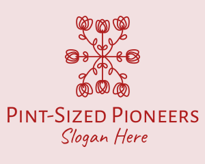 Red Rose Pattern logo design