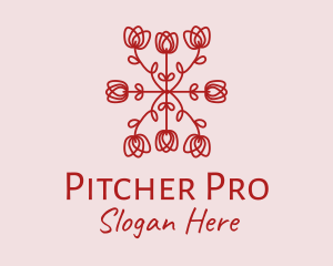 Red Rose Pattern logo design