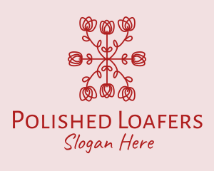 Red Rose Pattern logo design