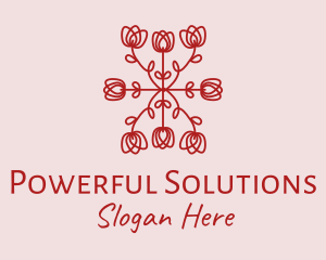 Red Rose Pattern logo design