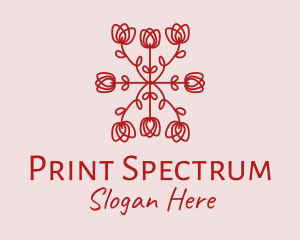 Red Rose Pattern logo design