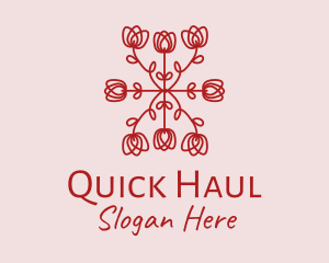 Red Rose Pattern logo design