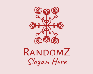 Red Rose Pattern logo design