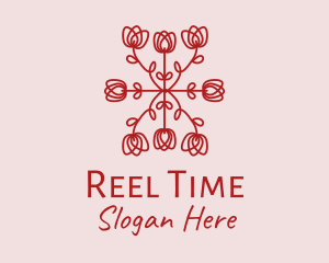 Red Rose Pattern logo design