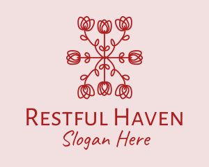 Red Rose Pattern logo design