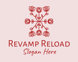 Red Rose Pattern logo design