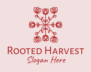 Red Rose Pattern logo design