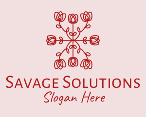 Red Rose Pattern logo design