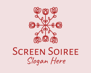 Red Rose Pattern logo design