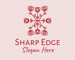 Red Rose Pattern logo design