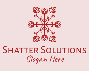 Red Rose Pattern logo design