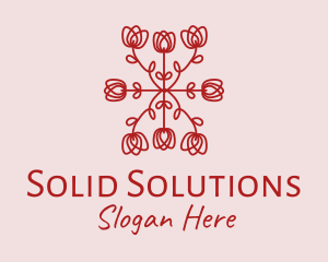 Red Rose Pattern logo design