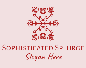 Red Rose Pattern logo design