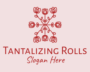 Red Rose Pattern logo design