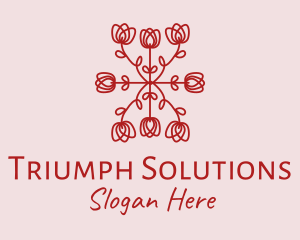 Red Rose Pattern logo design