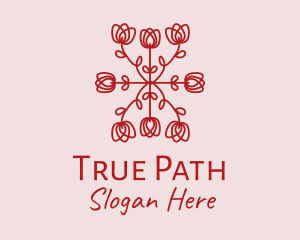 Red Rose Pattern logo design