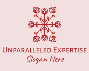 Red Rose Pattern logo design