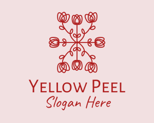 Red Rose Pattern logo design