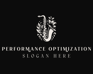 Saxophone Musical Instrument logo design