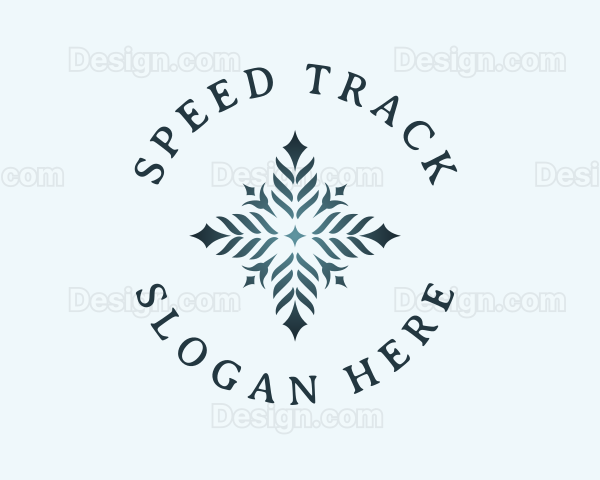 Holiday Snowflake Cross Logo