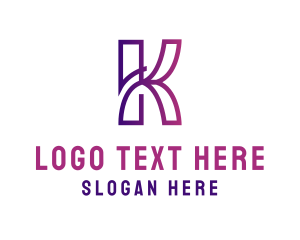 Creative Gradient Letter K logo