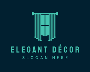 Window Curtain Home Decor logo design