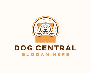 Dog Grooming Comb logo design