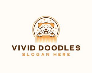 Dog Grooming Comb logo design