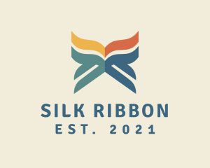 Colorful Ribbon Wings logo design