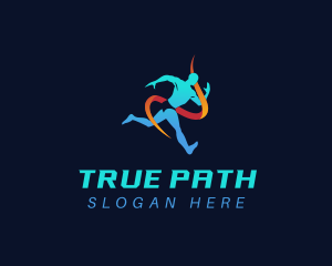 Running Athlete Exercise Logo