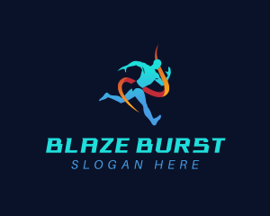 Running Athlete Exercise logo design