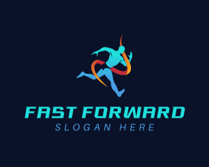 Running Athlete Exercise logo design