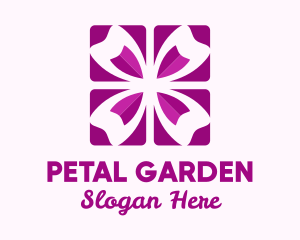 Geometric Pink Tulip Petals logo design