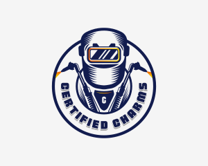 Welding Welder Metalworks logo design