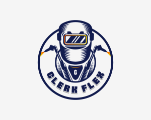 Welding Welder Metalworks logo design