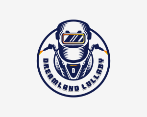 Welding Welder Metalworks logo design