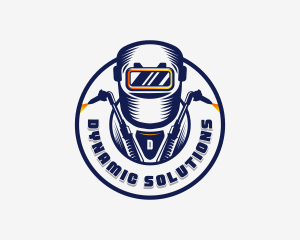 Welding Welder Metalworks logo design