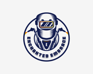 Welding Welder Metalworks logo design