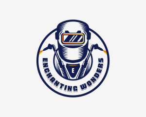 Welding Welder Metalworks logo design