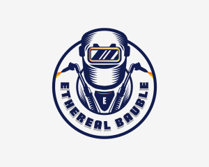 Welding Welder Metalworks logo design