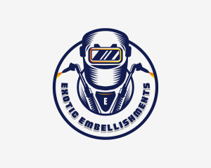 Welding Welder Metalworks logo design