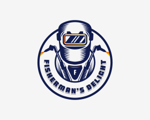 Welding Welder Metalworks logo design