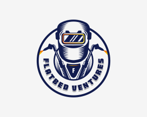 Welding Welder Metalworks logo design