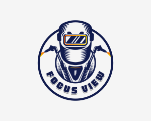 Welding Welder Metalworks logo design