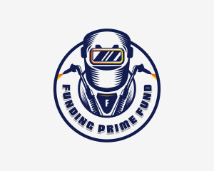 Welding Welder Metalworks logo design