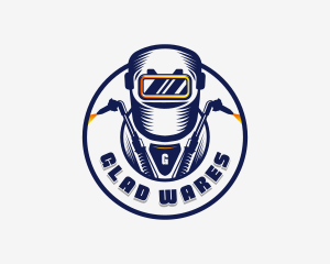 Welding Welder Metalworks logo design